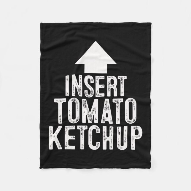 Insert Tomato Ketchup Halloween Pointing Arrow To  Fleece Blanket (Front)