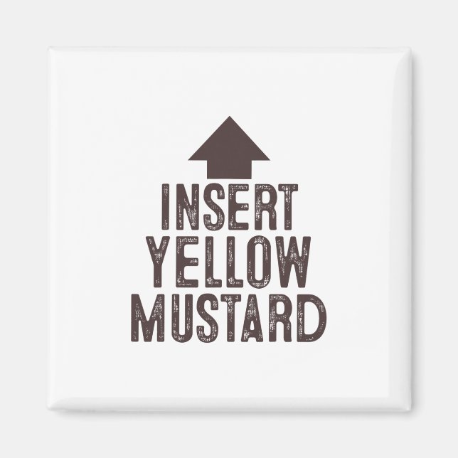 Insert Yellow Mustard Halloween Pointing Arrow To  Magnet (Front)