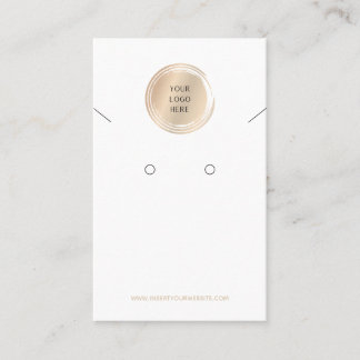 Insert Your Logo Earring & Necklace Business Cards