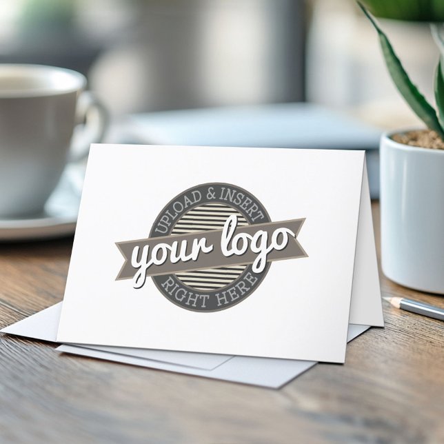 Insert Your Logo on the front of a  Thank You Card (Custom Greeting Card)
