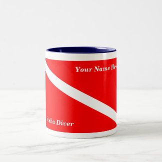 (Insert Your Name) Scuba Diver Coffee Mug 1