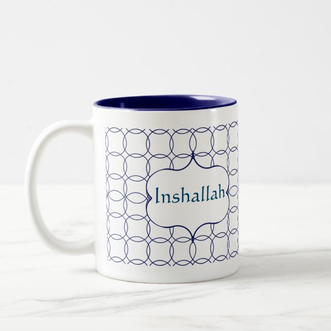 Inshallah, Islamic Arabic gift mug (Left)
