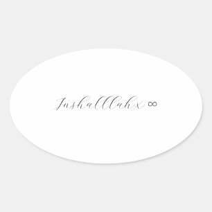 Inshallah x infinity oval sticker