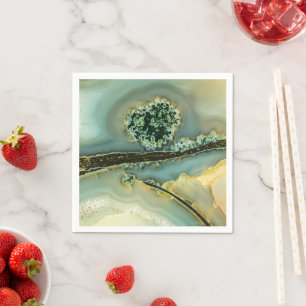 Inside a semi-precious stone napkin