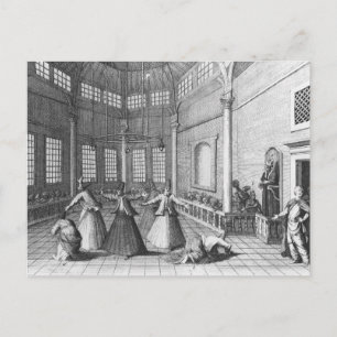 Inside a Turkish Mosque, illustration Postcard