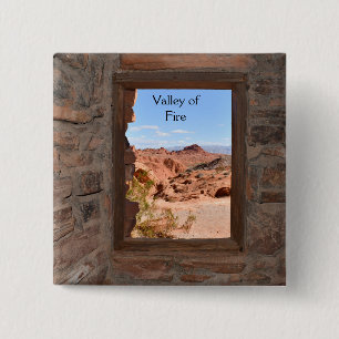 Inside cabin view of the Valley of Fire    15 Cm Square Badge