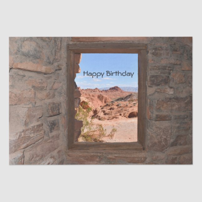 Inside cabin view of the Valley of Fire    Tissue Paper (Front)