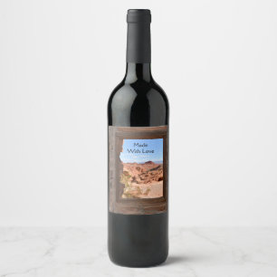 Inside cabin view of the Valley of Fire Wine Label
