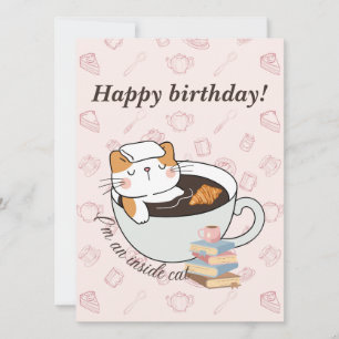 Inside Cat Spa Birthday Card