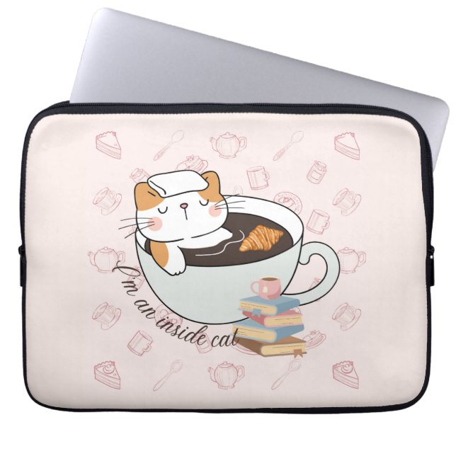 Inside Cat Spa Laptop Sleeve (Front)