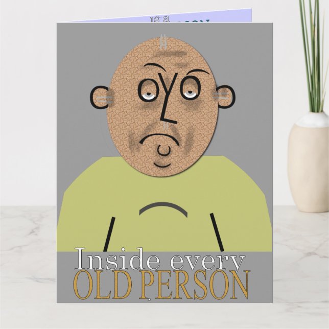 Inside Every Old Person  Birthday Card TEMPLATE (Front)
