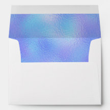 Inside Faux Iridescent Foil Envelopes