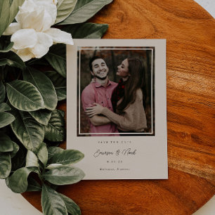 Inside Frame Modern Save the Date Photo Card