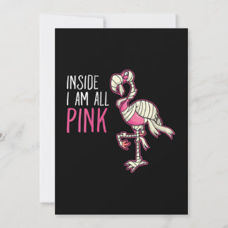 Inside I Am All Pink Flamingo | Funny Flamingo Holiday Card