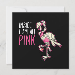 Inside I Am All Pink Flamingo Funny Flamingo Invitation