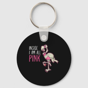 Inside I Am All Pink Flamingo   Funny Flamingo Key Ring