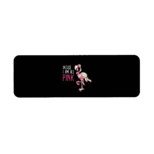 Inside I Am All Pink Flamingo   Funny Flamingo Return Address Label