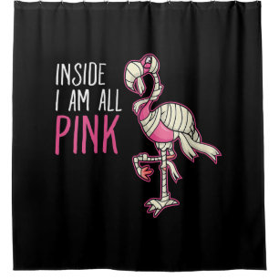 Inside I Am All Pink Flamingo   Funny Flamingo Shower Curtain
