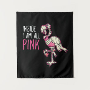 Inside I Am All Pink Flamingo   Funny Flamingo Tapestry