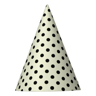 Inside Lime on Black Polka Party Hat