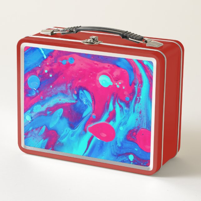 Inside of a lava lamp metal lunch box (Front)