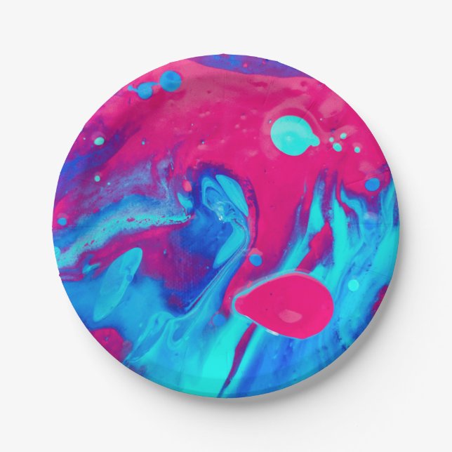Inside of a lava lamp paper plate (Front)