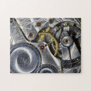 Inside of a pocket watch puzzle