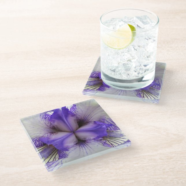 Inside of an Iris Glass Coaster (Angled)