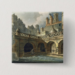 Inside of Queen's Bath, from 'Bath Illustrated by 15 Cm Square Badge