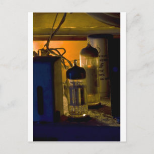 inside old radio postcard