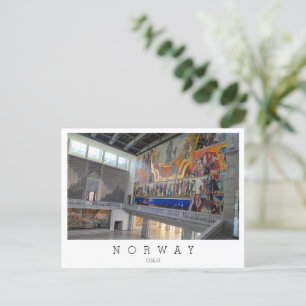  Inside Oslo City Hall , Norway Postcard