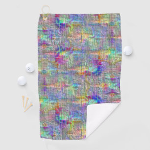 Inside out coloured spots under straight thin line golf towel