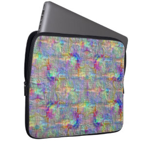 Inside out coloured spots under straight thin line laptop sleeve