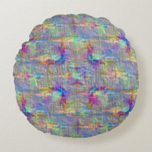 Inside out coloured spots under straight thin line round cushion