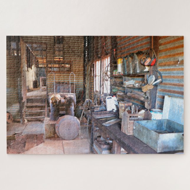 Inside Outback shearing shed, Western Australia Jigsaw Puzzle (Horizontal)