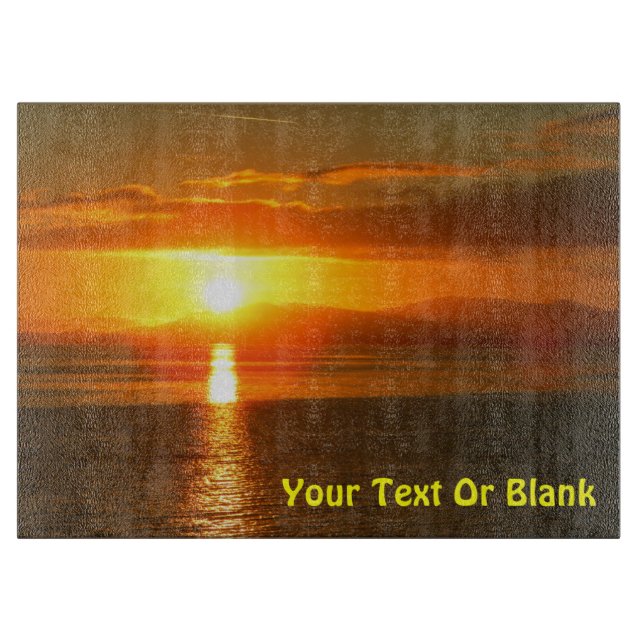 Inside Passage Sunset Cutting Board (Front)