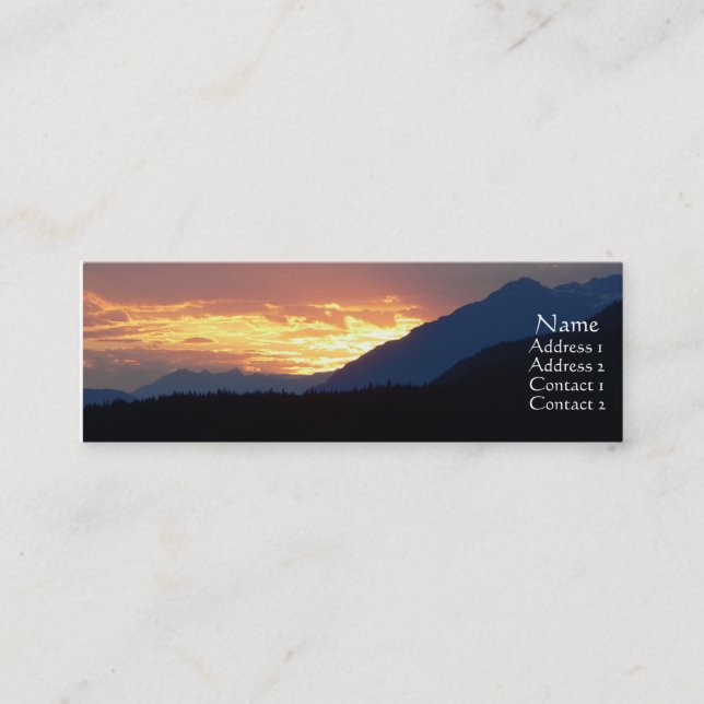 Inside Passage Sunset Profile Card (Front)