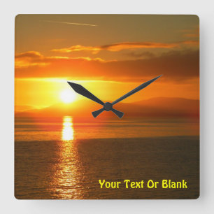 Inside Passage Sunset Square Wall Clock