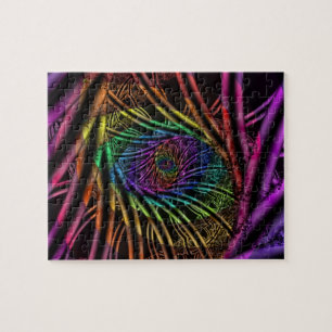 Inside Rainbow Fractal Art Jigsaw Puzzle