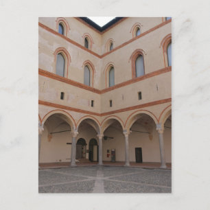 Inside Sforza Castle - Milano, Italia Postcard