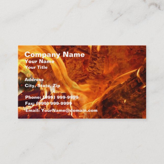 Inside the Fire Business Card (Front)