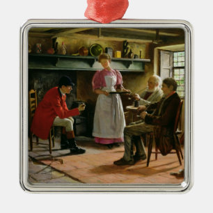 Inside the Lygon Arms, Broadway, 1896 Metal Ornament