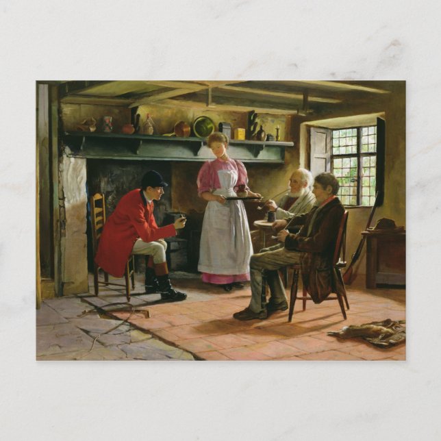 Inside the Lygon Arms, Broadway, 1896 Postcard (Front)