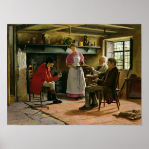 Inside the Lygon Arms, Broadway, 1896 Poster