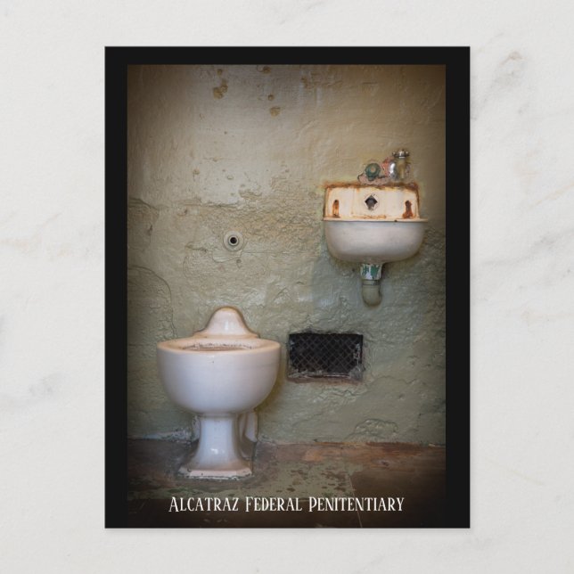 Inside the Prison Cell at The Rock, Alcatraz, Postcard (Front)