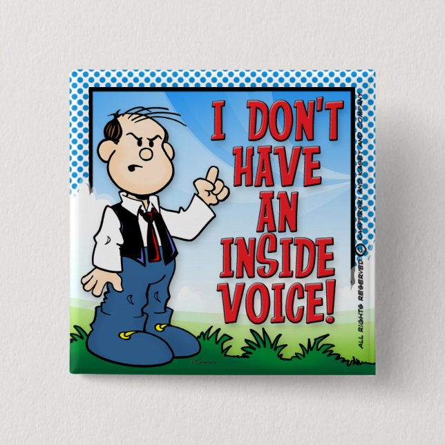Inside Voice 15 Cm Square Badge (Front)