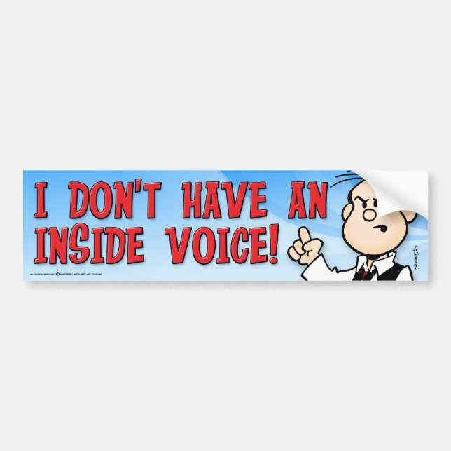 Inside Voice Bumper Sticker (Front)