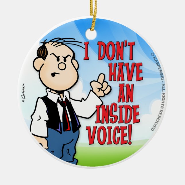 Inside Voice Ceramic Tree Decoration (Front)