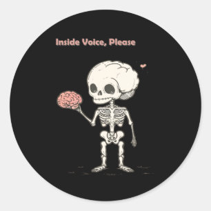 INSIDE VOICE, PLEASE CLASSIC ROUND STICKER