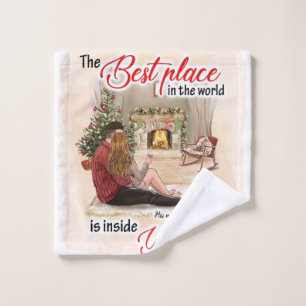Inside Your Hug Blanket Couple Valentine Gift Wash Cloth